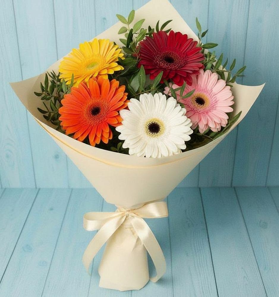 Букет цветов из: Герберы в Малое Карлино