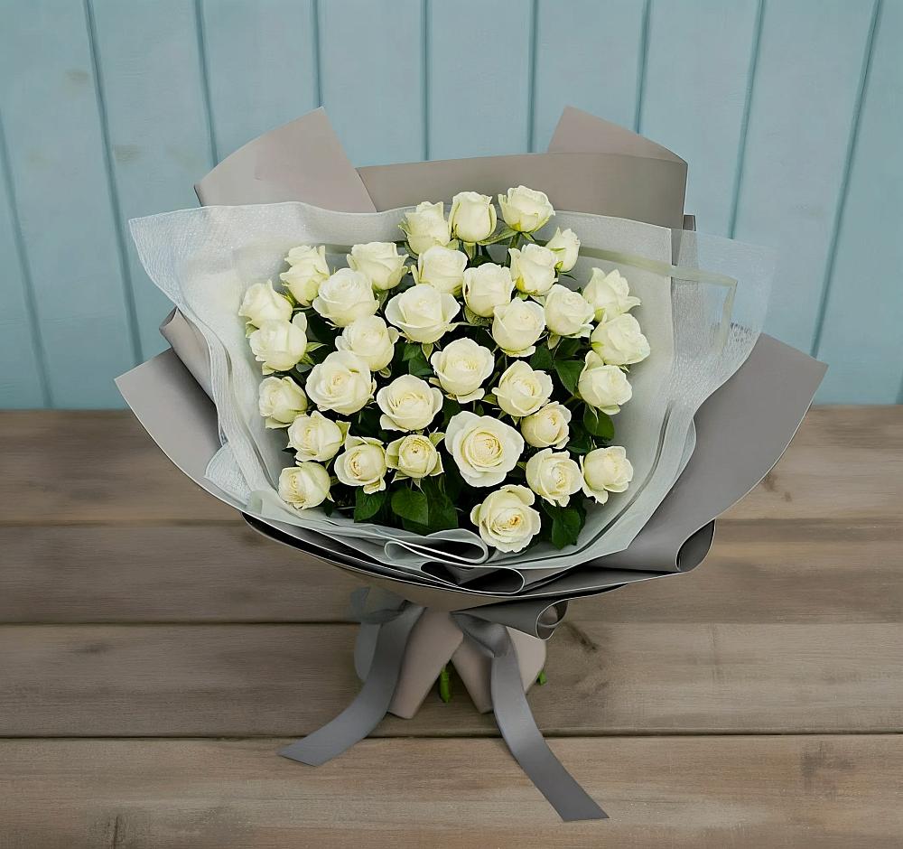 Букет Белоснежная нежность в Малое Карлино