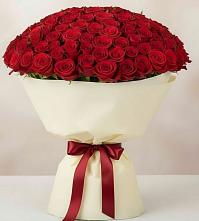 Букет 101 Красная роза Милано в Малое Карлино