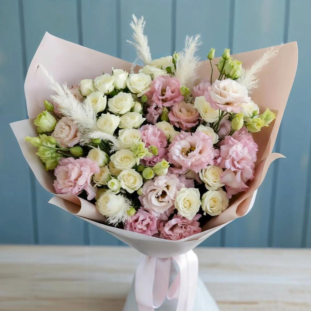 Букет цветов из: Альстромерии и Розы в Малое Карлино