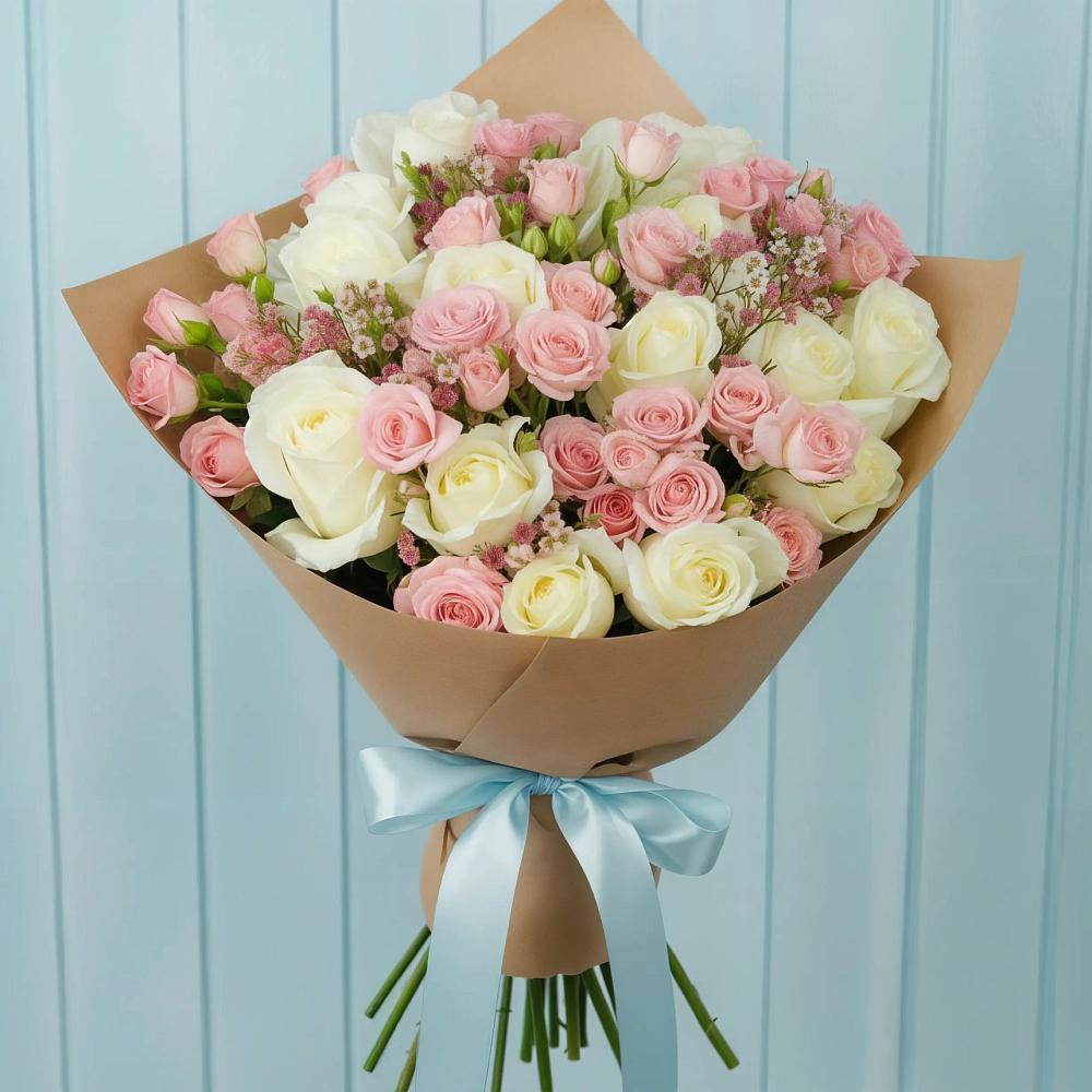 Букет цветов из: Розы в Малое Карлино