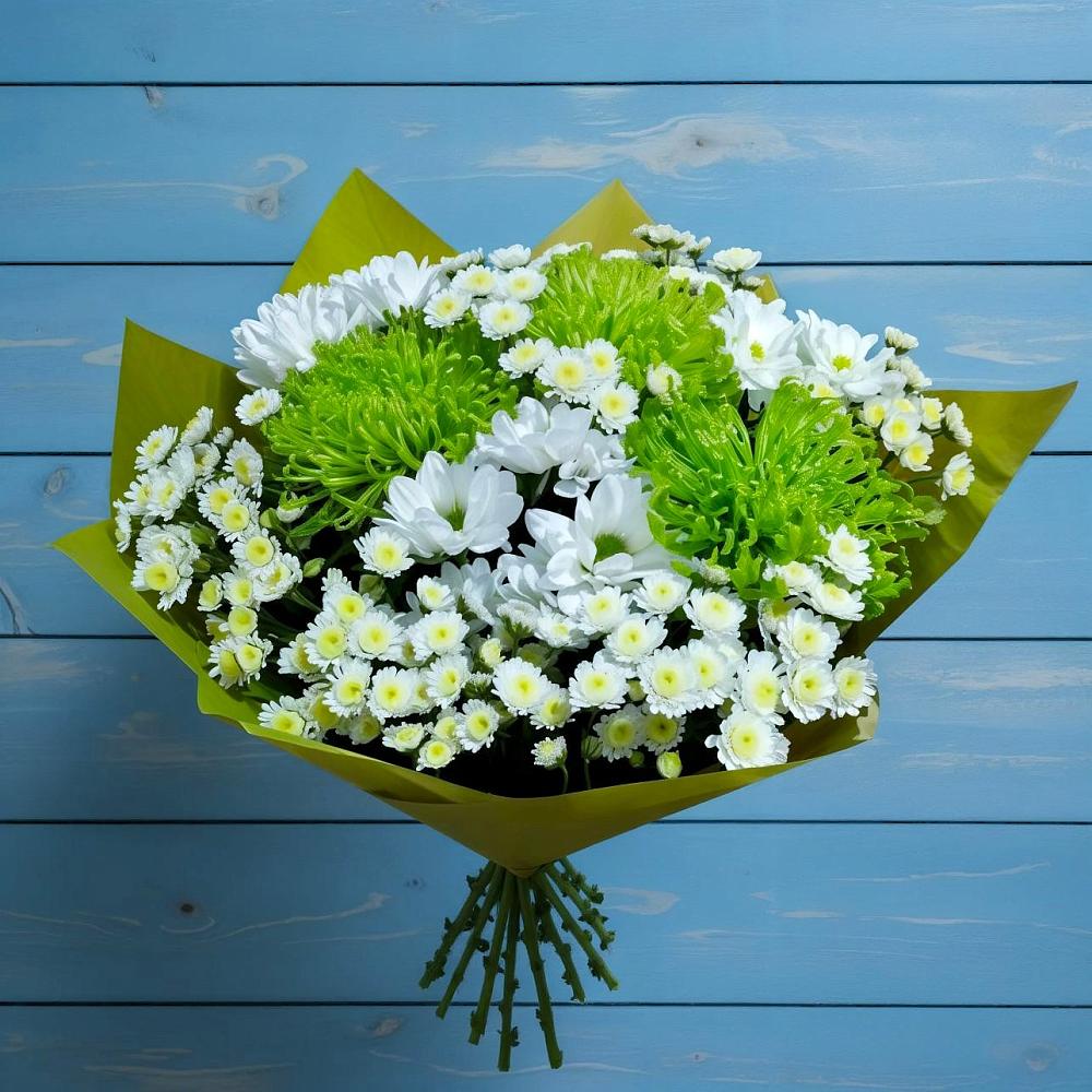 Букет цветов из: Хризантемы в Малое Карлино
