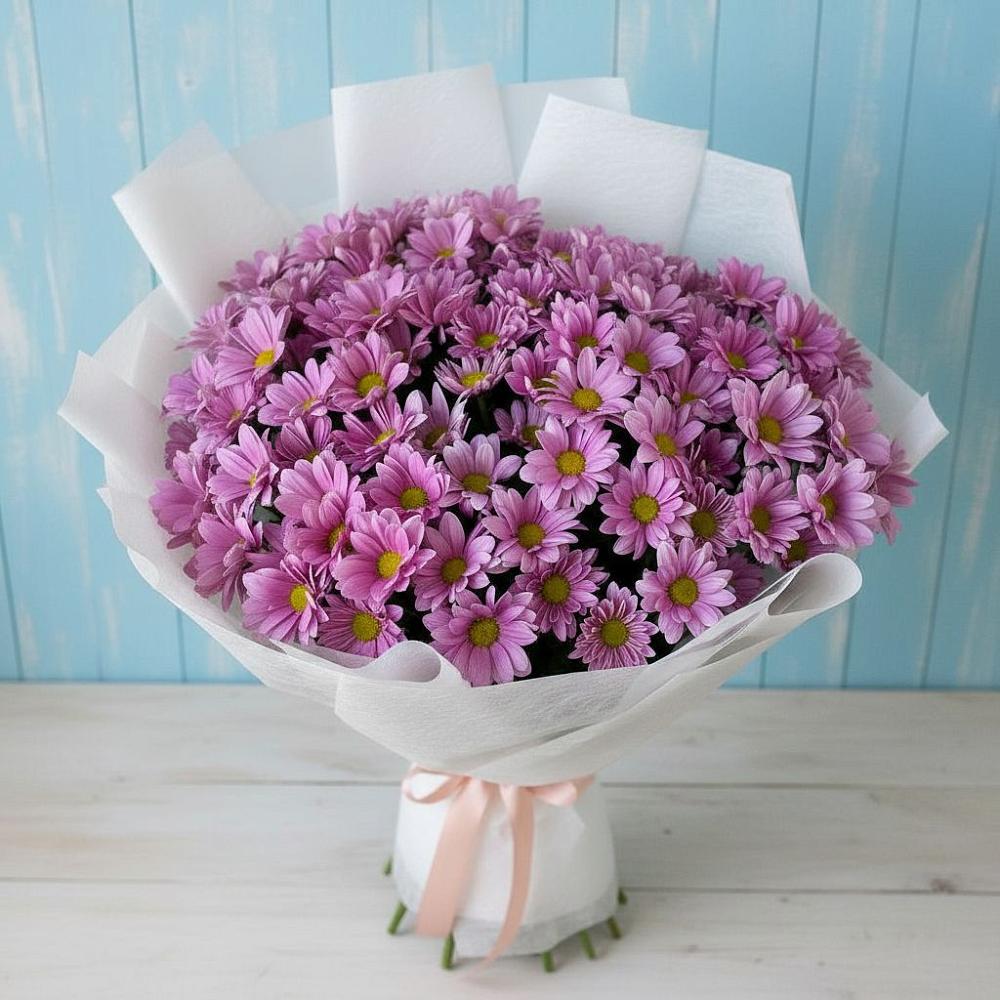 Букет цветов из: Хризантемы в Малое Карлино