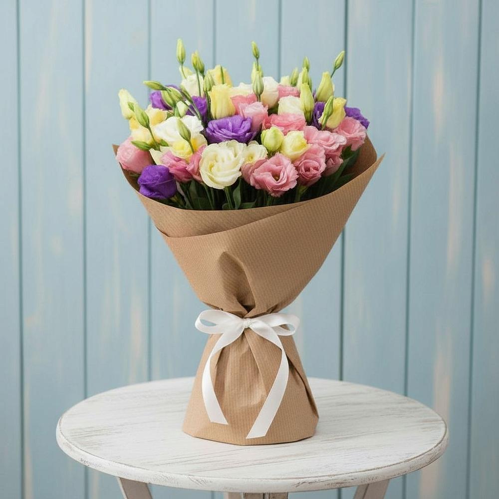 Букет цветов из: Лизиантусы в Малое Карлино