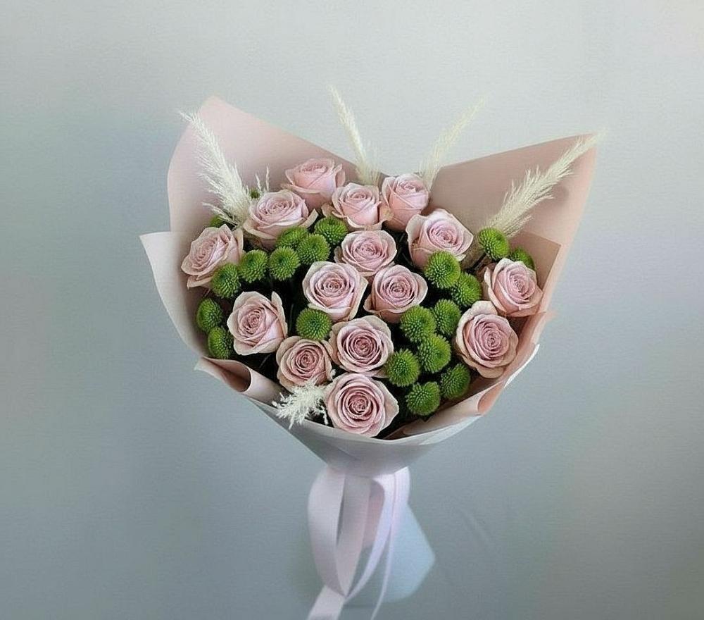 Букет цветов из: Розы и Хризантемы в Малое Карлино