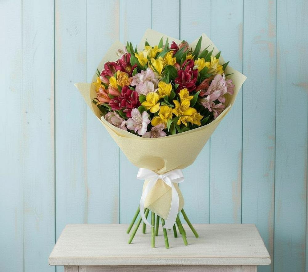Букет цветов из: Альстромерии в Малое Карлино