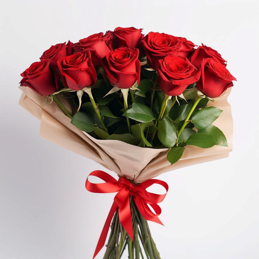 Букет 11 Красных роз Эдлесс Лав в Малое Карлино